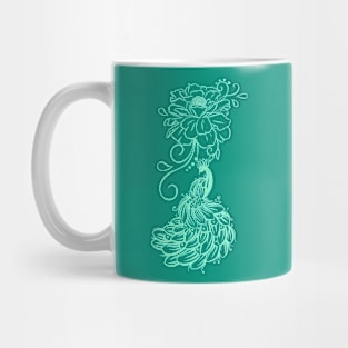 Turquoise Peacock Mug